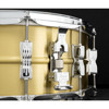 Skarptromme Ludwig Acro-Brass LB654BM, 14x6,5 Brushed Brass Finish w/Chrome Hardware, Small Twin Bow Tie Lugs - P86C