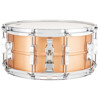 Skarptromme Ludwig Acro-Copper LC654BM, 14x6,5 Brushed Copper Finish w/Chrome Hardware, Small Twin Bow Tie Lugs - P86C