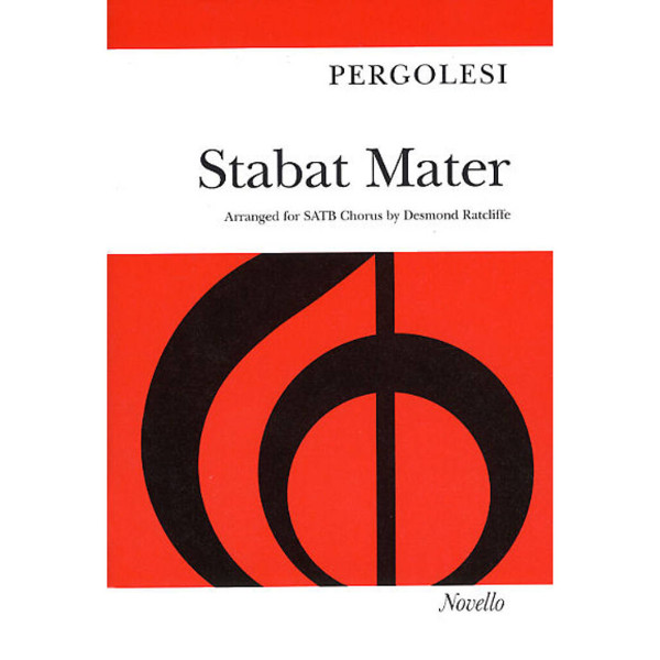 Pergolesi - Stabat mater for Soprano, Alto, Strings and Basso continuo, Vocal Score SATB