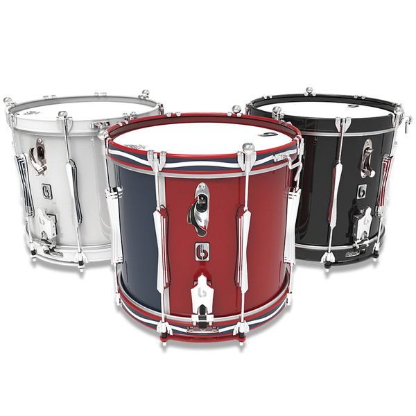 Paradetromme British Drum Co. Regimental RS1-GB, 14x12, m/Topp og Bunn Seider, Aluminum Hoops, Gloss Black