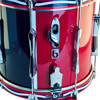 Paradetromme British Drum Co. Regimental RS1-GRB, 14x12, m/Topp og Bunn Seider, Aluminum Hoops, Gloss Red/Blue