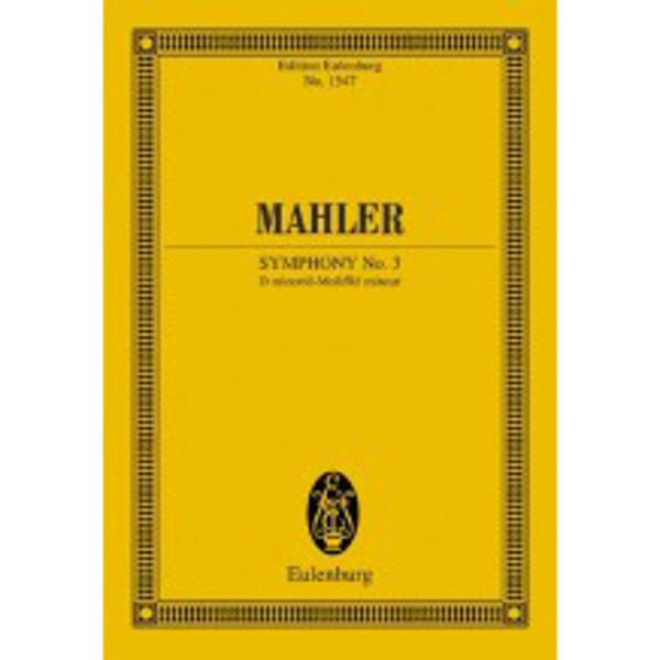 Symphonie Nr. 3 D-min, Gustav Mahler.Study Score