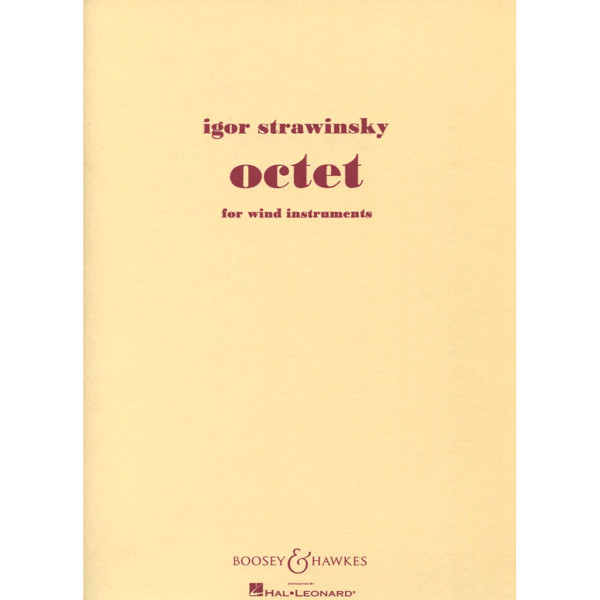 Octet for Wind Instruments, Igor Strawinsky. Parts