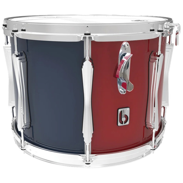 Paradetromme British Drum Co. Regimental RS1C-GRB, 14x10, m/Topp Seider, Gloss Red/Blue