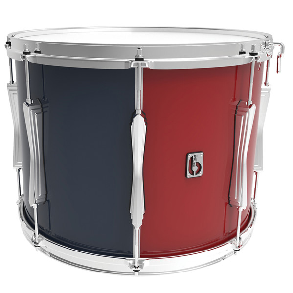 Tenortromme British Drum Co. Regimental RS1T-1612-GRB, 16x12, Gloss Red/Blue