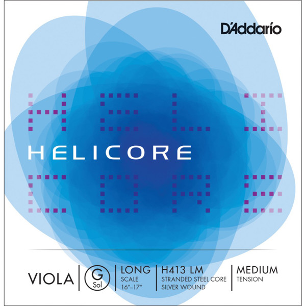 Bratsjstreng D'Addario Helicore 3G Sølv/Stål Long Scale Medium
