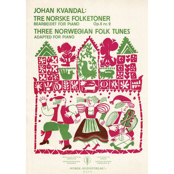 Tre Norske Folketoner Op. 5 Nr. 2, Johan Kvandal. Piano