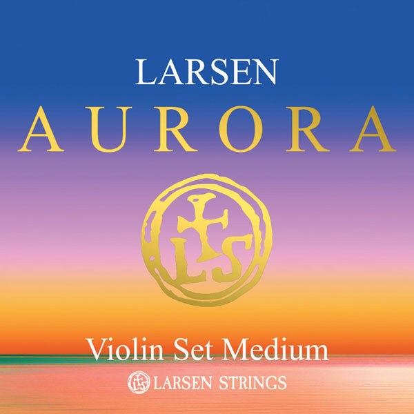 Fiolinstrenger Larsen Aurora (D-Sølv) Heavy, Sett