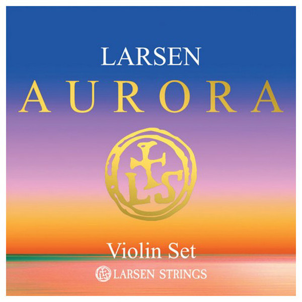 Fiolinstrenger Larsen Aurora (D-Sølv) Medium, Sett