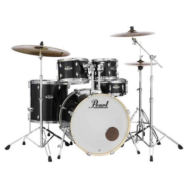 Slagverk Pearl Export EXX725SBR/C31, 22 Jet Black m/Stativer og Cymbaler