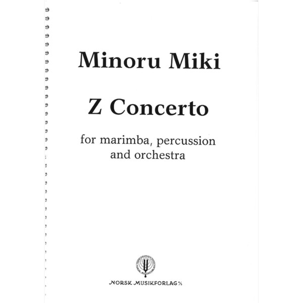 Z Concerto for marimba, percussion and orchestra (Piano Reduction) Minoru Miki