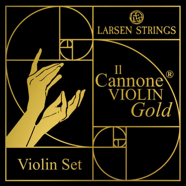 Fiolinstrenger Larsen Il Cannone Soloist Gold, Sett