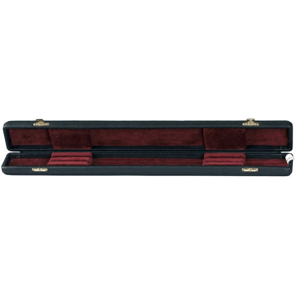 Etui Taktstokker/Dirigentpinner (2-4) Gewa, Faux Black Leather, Wooden Shell, Plush/Silk Red