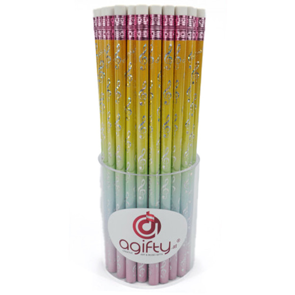 Blyant - Pencil G-Clef Colorful/Silver