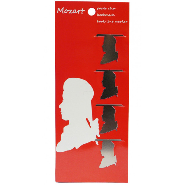 Bokmerke/Binders Mozart - Bookmark/Clip Mozart 4 pcs