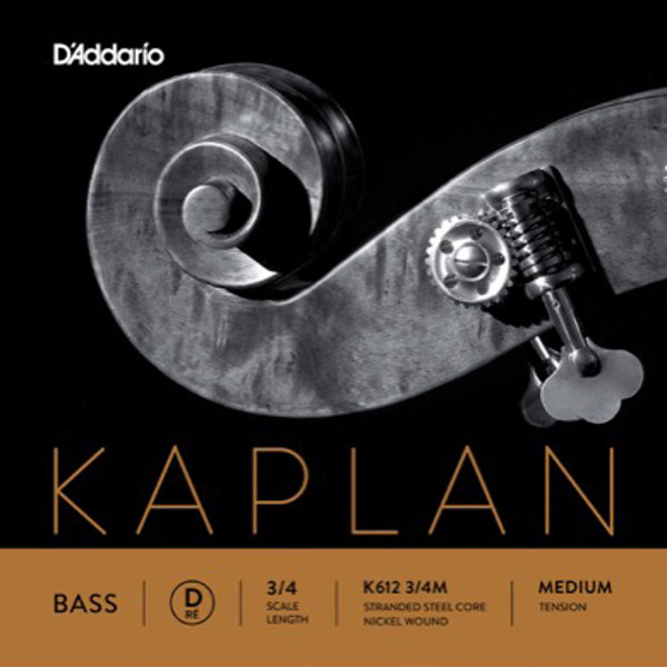 Kontrabasstreng D'Addario Kaplan D2 3/4 Tvinnet Stål, Kule, Medium