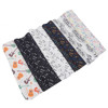 Buff - Sjal med Notemotiv, Hvit-Sort / Loop scarf Notes Black-White