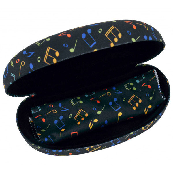 Etui til Solbrille inkl. Mikrofiberduk, Notes Colorful-Black