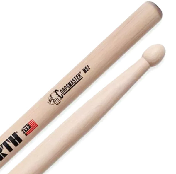 Trommestikker Vic Firth Corpsmaster MS2, Hickory, Wood Tip