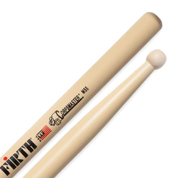 Trommestikker Vic Firth Corpsmaster MS5, Hickory, Wood Tip