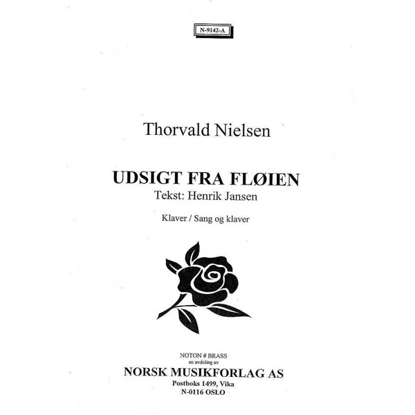 Udsigt Fra Fløien, Thorvald Nielsen Tekst Henrik Jansen. Piano og Vokal