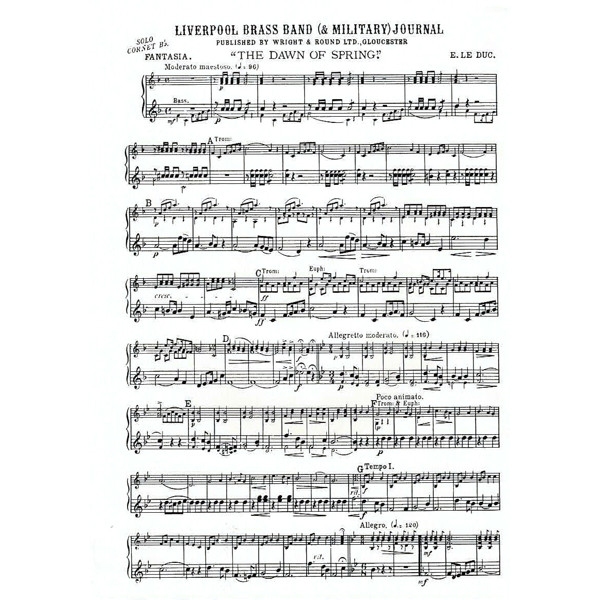 The Dawn of Spring, E. Le Duc. Brass Band