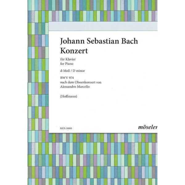 Concert D minor BWV 974 Johann Sebastian Bach, Piano. From Oboconcerto by Alessandro Marcello *SCANN BILDE