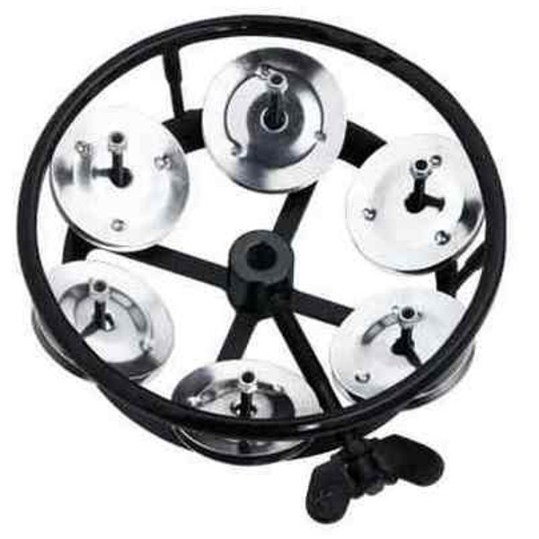 Tamburin Meinl THH1BK, Hi-Hat Mount, Nickel Jingles, Black