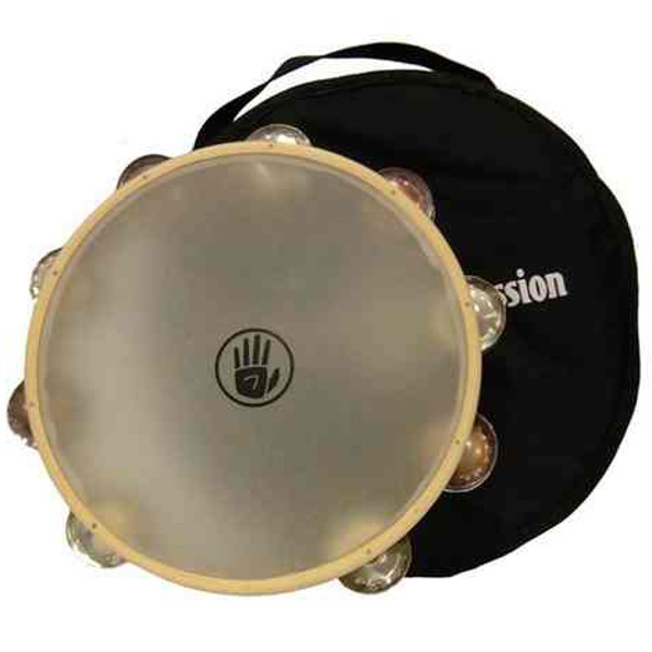 Tamburin Black Swamp SoundArt TC2S, Double-Row 10, Chromium 25/Silver Jingles, Synthetic Head