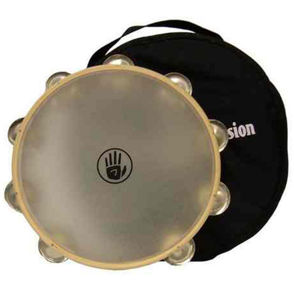 Tamburin Black Swamp SoundArt TD3S, Double-Row 10, German Silver Jingles, Synthetic Head