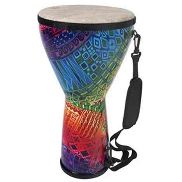 Djembe Remo DJ-FEMD-17, Festival, Medium 10x20, Fabric 17 Rainbow