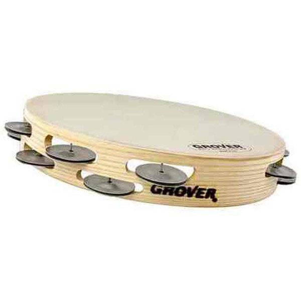 Tamburin Grover T2/GS-B, German Silver Jingles m/Bag 10, Bantamweight, Calf Head