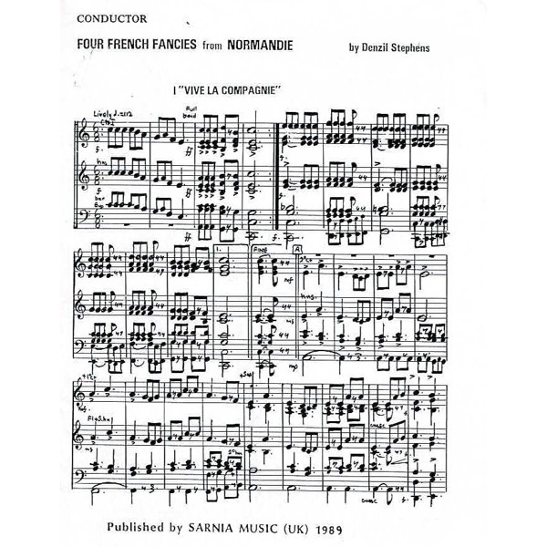 Four French Fancies from Normandie, Denzil Stephens. Brass Band