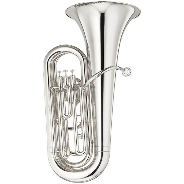 Tuba Bb Yamaha YBB-105 Student Modell 3 vent, Forsølvet