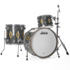 Slagverk Ludwig Legacy Mahogany Fab 22 Shell Pack, 110th Anniversary Flash Diamond Inlay Charcoal