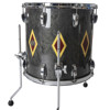 Slagverk Ludwig Legacy Mahogany Fab 22 Shell Pack, 110th Anniversary Flash Diamond Inlay Charcoal