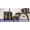 Slagverk Ludwig Legacy Mahogany Fab 22 Shell Pack, 110th Anniversary Flash Diamond Inlay Charcoal