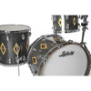 Slagverk Ludwig Legacy Mahogany Fab 22 Shell Pack, 110th Anniversary Flash Diamond Inlay Charcoal