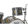 Slagverk Ludwig Legacy Mahogany Fab 22 Shell Pack, 110th Anniversary Flash Diamond Inlay Charcoal