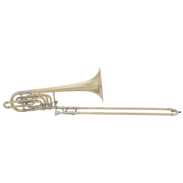 Basstrombone Bb/F/Gb/D Bach 50B3 Stradivarius, Lakkert
