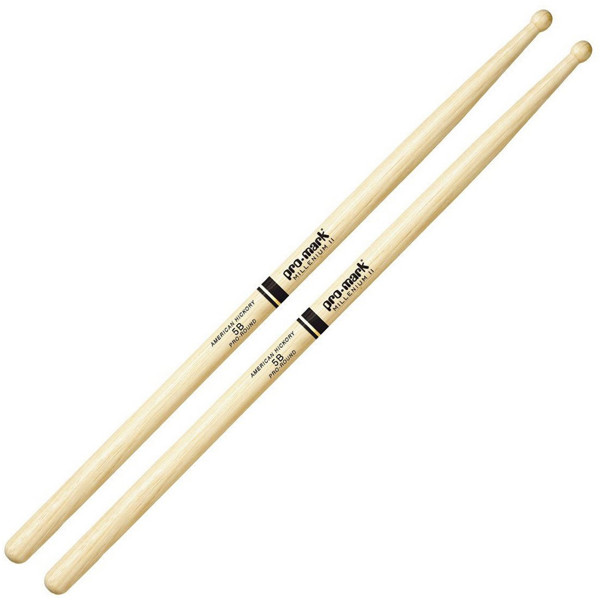Trommestikker Promark American Hickory Lakk 5B Pro Round, TXPR5BW, Wood Tip