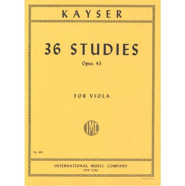 Kayser - 36 Etüden/36 Studies für Viola opus 43