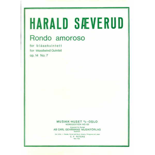 Rondo amoroso opus 14 Nr.7, Harald Sæverud - Blåsekvintett Partitur