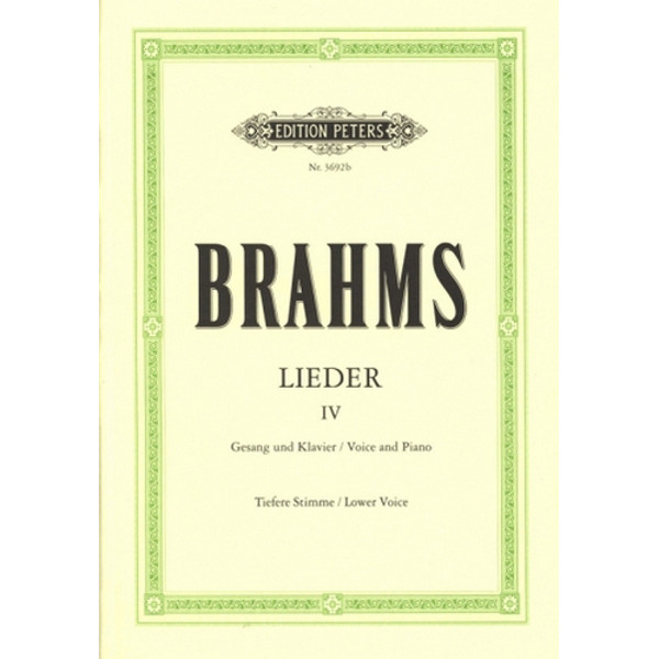 Brahms - Lieder 4 - Low Voice