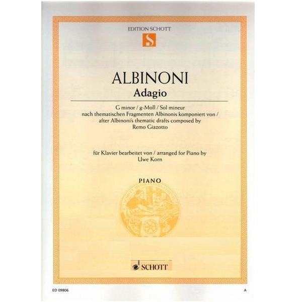 Adagio (G-moll), Albinoni - Piano