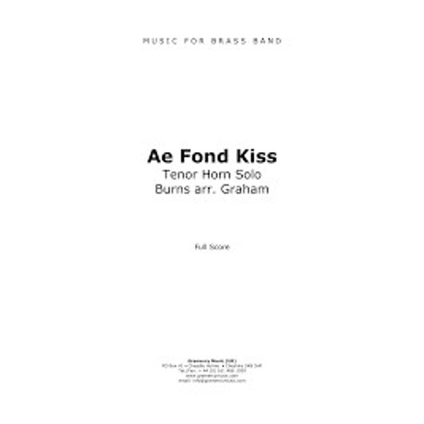 Ae Fond Kiss, Peter Graham. Brass Band