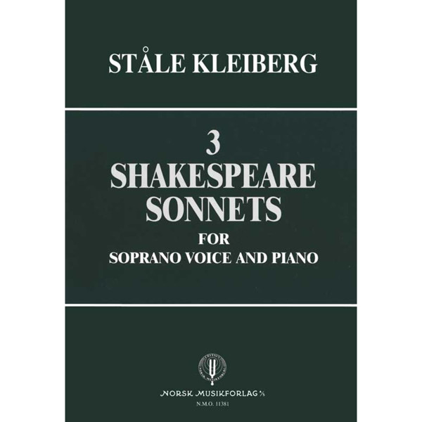 3 Shakespeare Sonnets, Ståle Kleiberg - Sang (Sopran),Piano