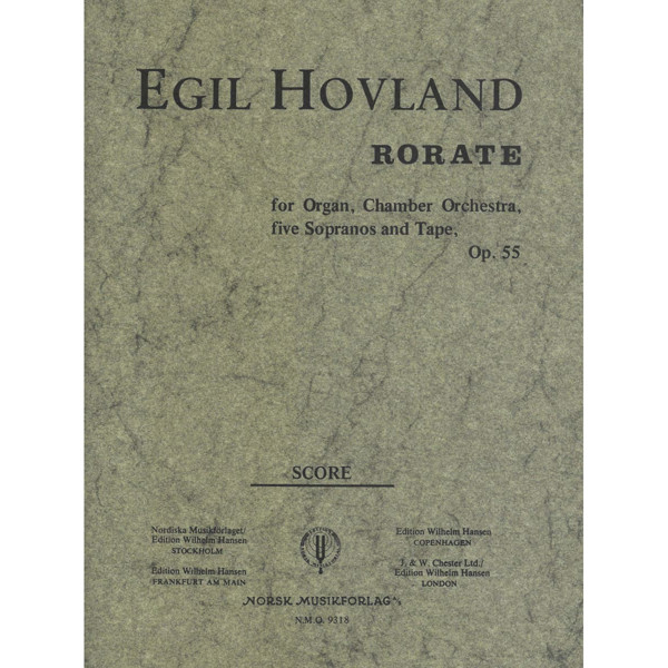 Rorate Op. 55, Egil Hovland - Orgel Partitur