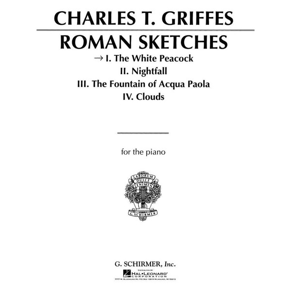 White Peacock, Op. 7 (from Roman Sketches) Charles T. Griffes. Piano