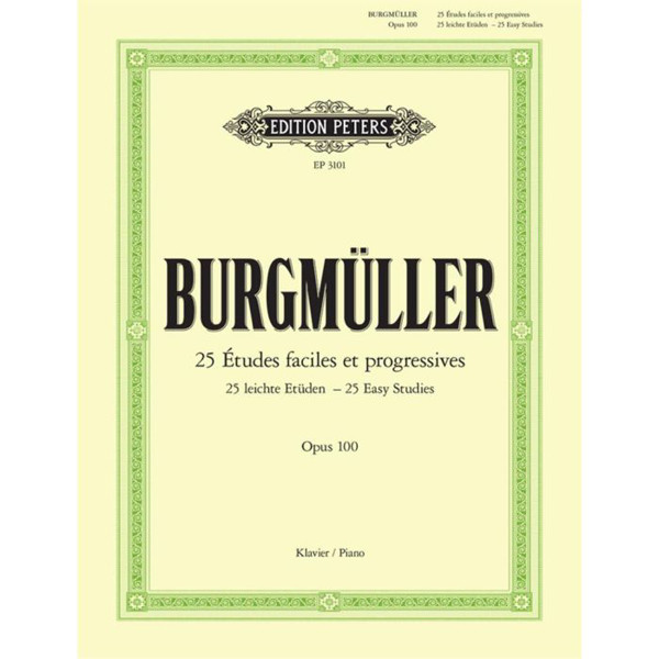 25 Easy & Progressive Studies Op.100, Friedrich Burgmuller. Piano